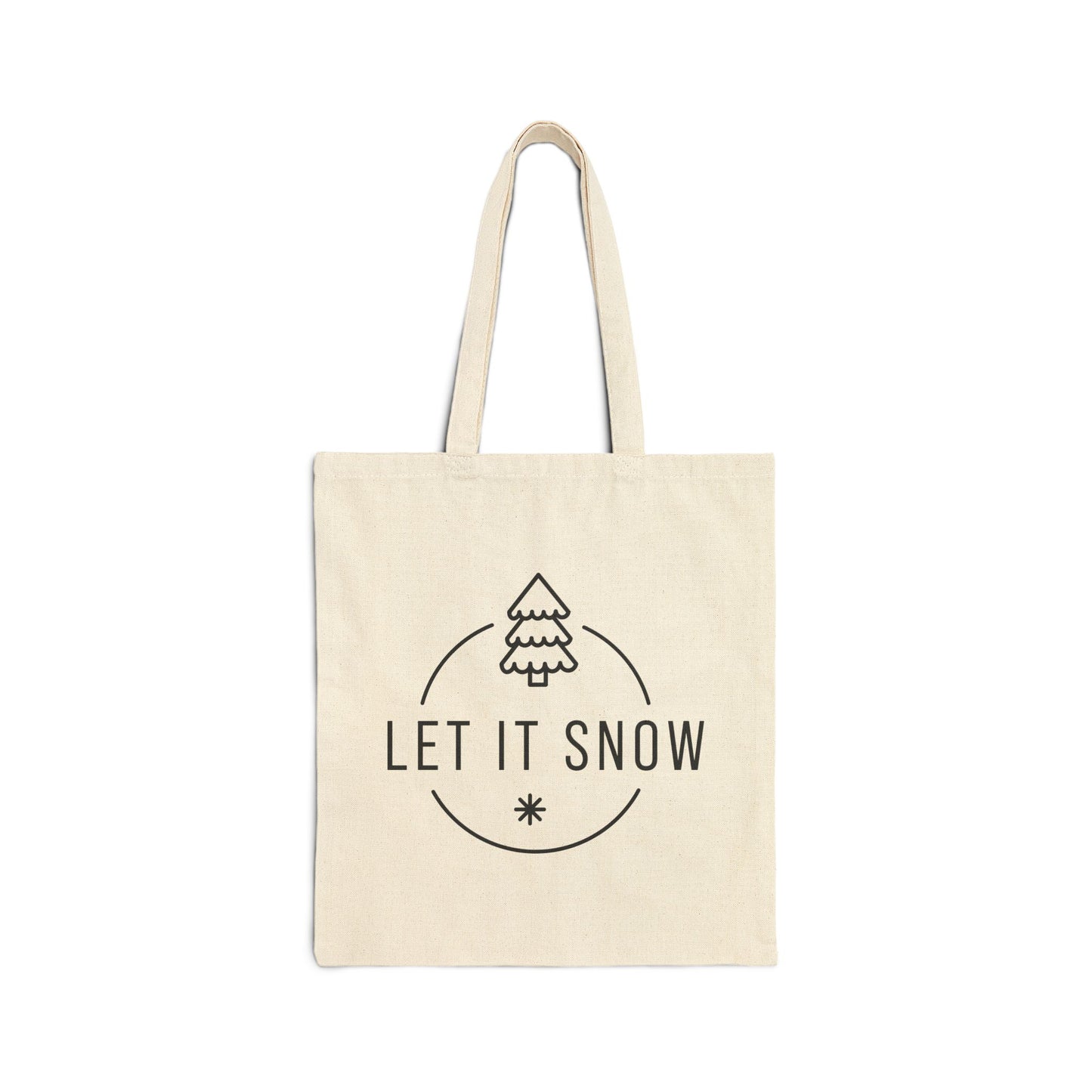 Cotton Canvas Tote Bag snow day