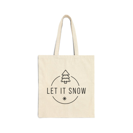 Cotton Canvas Tote Bag snow day