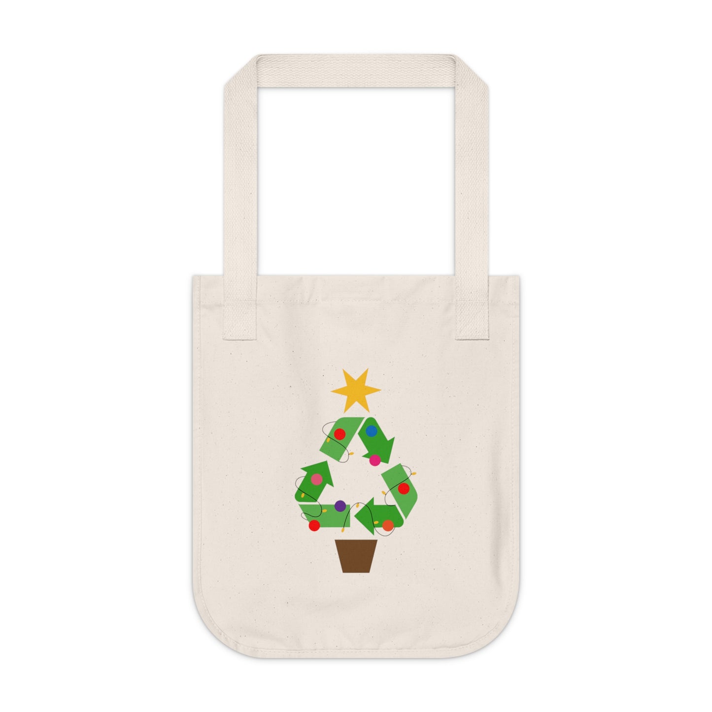 Organic Canvas recycle tree Tote Bag