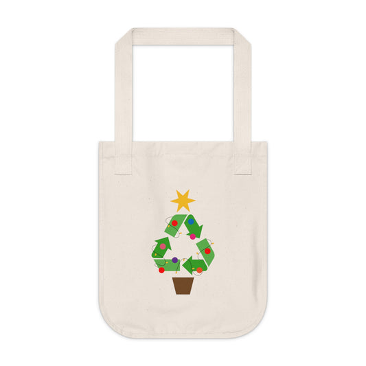 Organic Canvas recycle tree Tote Bag